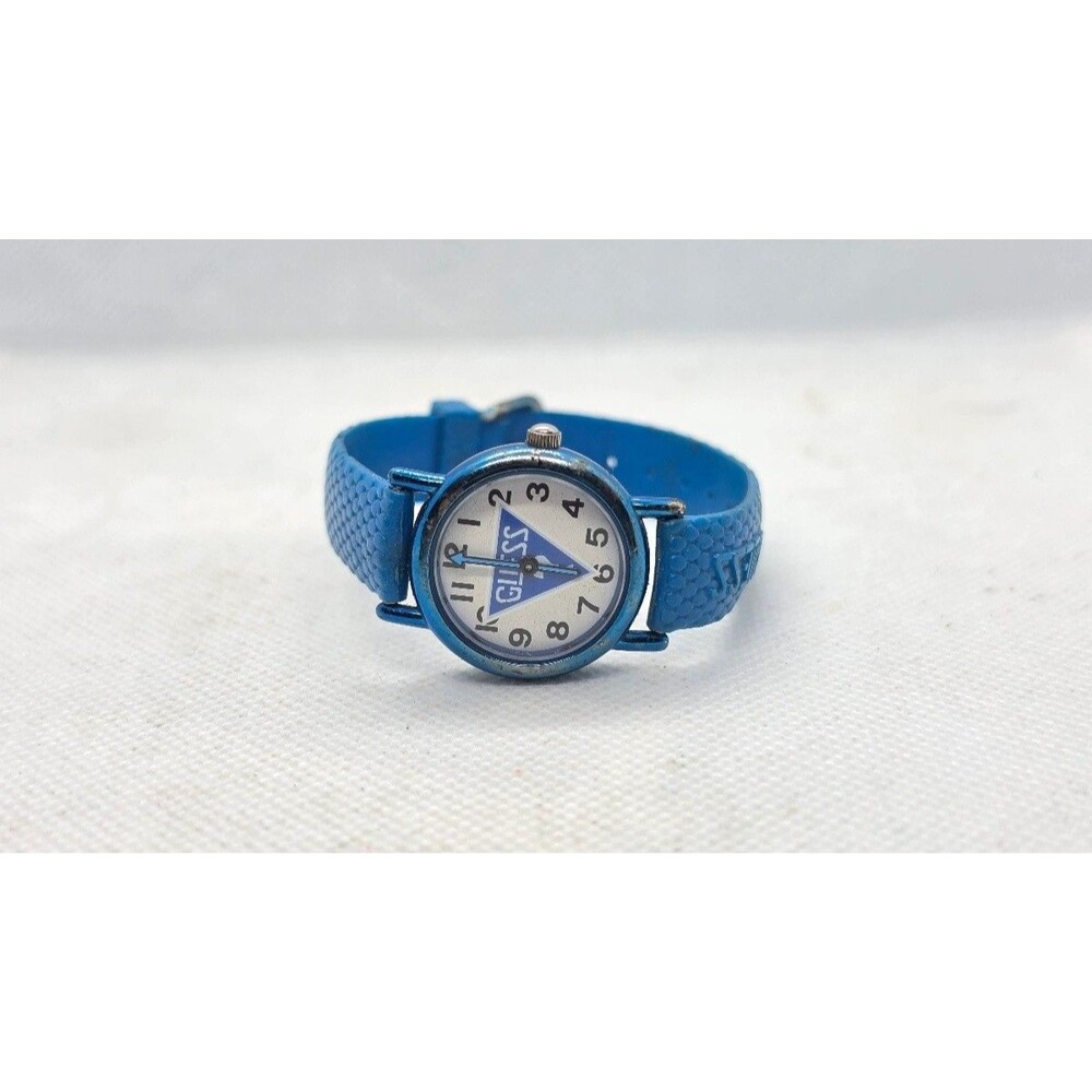 Vintage Blue Guess? Watch 1989 Textured Strap Quartz